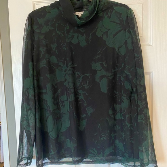 Black and Jade sheer turtleneck size xl - Picture 1 of 3